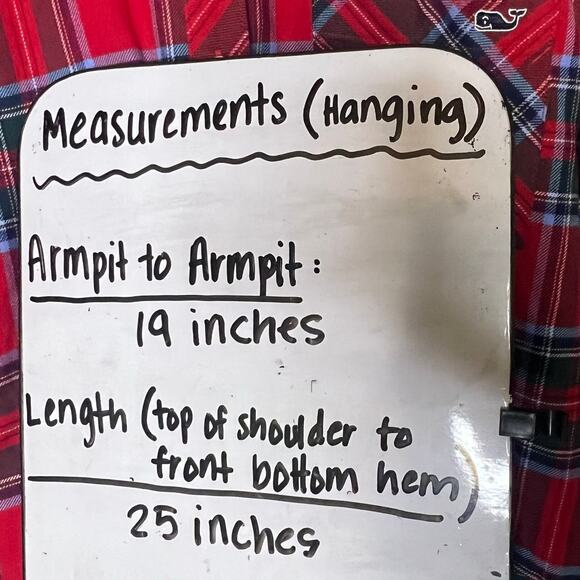 Vineyard Vines Flannel Red Plaid Tartan Shirt Women’s Sz 4 Festive Holiday - Picture 12 of 12